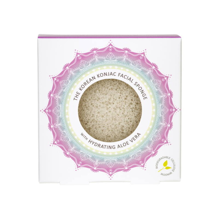 Mandala Konjac Facial Sponge Aloe Vera spugna per il viso